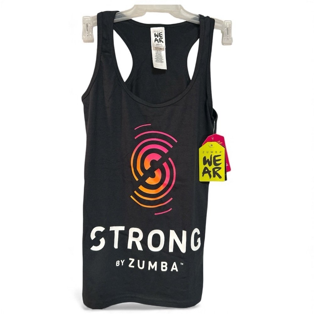 Strong by Zumba®️Instructor Black Racerback Tank, Size XS, NWT